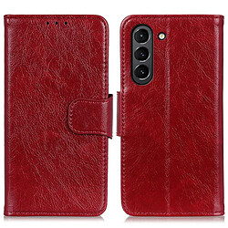 Etui en PU Texture nappa fendue rouge pour votre Samsung Galaxy S21 FE