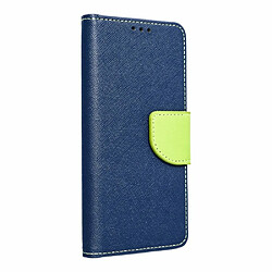 Etui en simili cuir pour Samsung A32 5G marine/citron vert