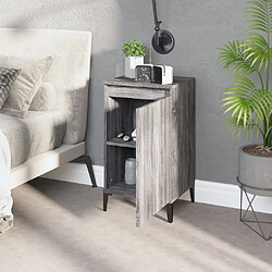 Avis Maison Chic Lot de 2 Tables de chevet - Tables de Nuit sonoma gris 40x35x70cm bois d'ingénierie