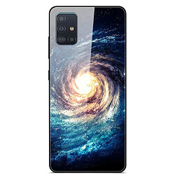 Coque en TPU Combo en verre pour impression de motifs motif de galaxie pour votre Samsung Galaxy A51