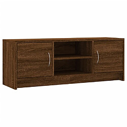 Maison Chic Meuble TV scandinave - Banc TV pour salon chêne marron 102x30x37,5 cm bois d'ingénierie -MN95749