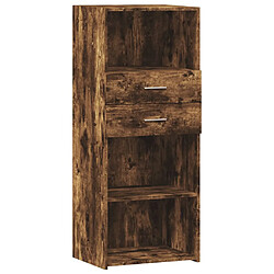 vidaXL Buffet haut chêne fumé 50x42,5x124 cm bois d'ingénierie