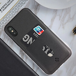 Wewoo Coque noir pour iPhone X Jazz Series Housse de protection arrière avec fente carte