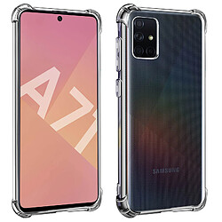 Avizar Coque Samsung Galaxy A71 Silicone Flexible Bumper Résistant Transparent