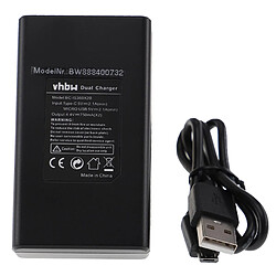 vhbw Chargeur double USB/micro-USB compatible avec Insta360 CINOSBT, CINOSBT/A caméra, action-cam - Chargeur + câble micro-USB, témoin de charge