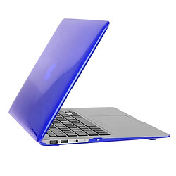 Wewoo Housse Étui bleu foncé pour Macbook Air 11,6 pouces Chapeau-Prince 3 en 1 Crystal Hard Shell de protection en plastique avec clavier de et prise de poussière de port