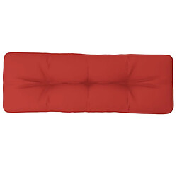 vidaXL Coussin de palette rouge 120x40x12 cm tissu