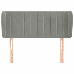 Avis Maison Chic Tête de lit moderne avec oreilles pour chambre - Décoration de lit Gris clair 93x23x78/88 cm Velours -MN86754