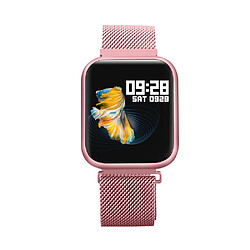 Universal Smartwatch rose, moniteur de fréquence cardiaque, compteur de fitness imperméable, rappel, sport, smartwatch, bracelet de course portugais