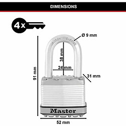 Verrouillage des clés Master Lock (3 Unités) pas cher