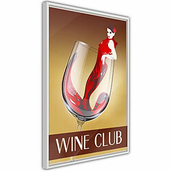 Paris Prix Affiche Murale Encadrée Woman is Like a Wine 30 x 45 cm Blanc