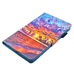 Acheter Wewoo Housse Étui pour Samsung Galaxy Tab A 8.0 / T380 & T385 en cuir à rabat horizontal avec motif cartes paysage au coucher du soleil avec porte-cartes et fentes