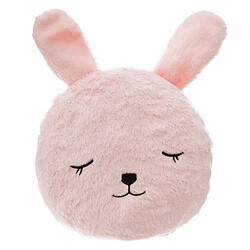 Coussin Déco Rond Enfant Lapin 27cm Rose