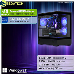 Sedatech PC Gamer Pro V360 • Intel i9-14900KF • RTX4080 Super • 64Go DDR5 • 2To SSD M.2 • Windows 11