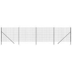 vidaXL Clôture en treillis métallique anthracite 1,6x10 m