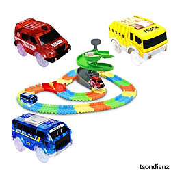 Universal Voiture de course lumineuse pour enfants, modèle de voiture, jouet, collection classique, voiture de jouet, moulée sous pression(Rouge)