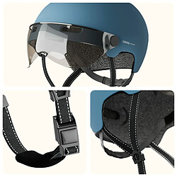 Avis Cosmo Connected Cosmo Fusion Casque Intelligent Vélo et Trottinette avec Visière Unisex-Adult, Bleu Mat, Taille Unique