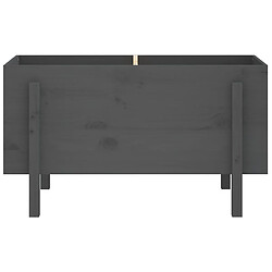 Acheter vidaXL Lit surélevé de jardin gris 101x50x57 cm bois de pin massif