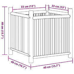 vidaXL Jardinière 40x40x40 cm bambou pas cher