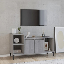 vidaXL Meuble TV Sonoma gris 100x35x55 cm Bois d'ingénierie