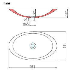 vidaXL Lavabo 59,3x35,1x10,7 cm Fonte minérale/marbre Blanc pas cher