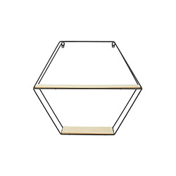 The Home Deco Factory Etagère en bois et métal hexagonale 46 cm.