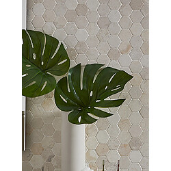 Pegane Carrelage mosaïque (Boite de 1m²) /Plaque de mosaïque mur et sol en marbre naturel coloris blanc - 33 x 33 cm