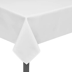 vidaXL Nappes de table 5 pcs Blanc 100x100 cm