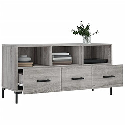 Acheter Maison Chic Meuble TV scandinave gris - Banc TV pour salon Sonoma 102x36x50 cm bois d'ingénierie -MN88796