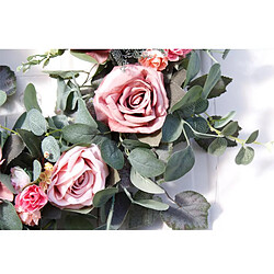 Main de Guirlande Florale Artificielle Simulation Soie Fleurs Guirlande, Vert Eucalyptus Porte Ornement, pour La Maison de Mariage Partie Intérieure