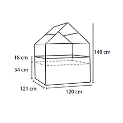 Serre de jardin carré potager 1.4m² argent - 701808 - PALRAM