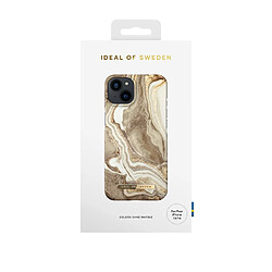 Avis iDeal of Sweden Coque arrière pour iPhone 14 - marbre de sable doré