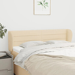 Maison Chic Tête de lit scandinave avec oreilles,meuble de chambre Crème 147x23x78/88 cm Tissu -MN19844