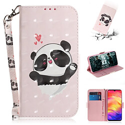 Wewoo Coque Fashion Etui en cuir à rabat avec dessin couleur 3D et fentes pour cartes et porte-cartes Huawei P30 Lite Love Panda