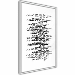 Paris Prix Affiche Murale Encadrée Love Letter 20 x 30 cm Blanc