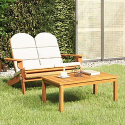 Maison Chic Ensemble de salon de jardin Adirondack 2 pcs - Ensemble table et chaises d'extérieur - Salon/Mobilier de jardin classique bois acacia solide -MN12157