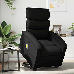 Maison Chic Fauteuil Relax pour salon, Fauteuil inclinable de massage Noir Similicuir -GKD44762