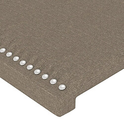 Maison Chic Tête de lit moderne avec oreilles pour chambre - Décoration de lit Taupe 203x23x78/88 cm Tissu -MN19794 pas cher