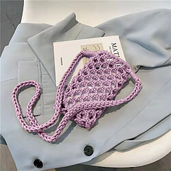 Avis Avizar Sac Bandoulière pour Smartphone en Crochet Tressé Série TressBag Violet