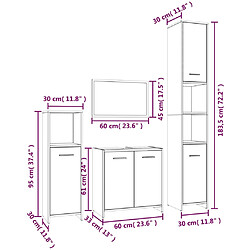 vidaXL Ensemble de meubles de salle de bain 4 pcs Chêne marron pas cher