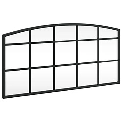 Maison Chic Miroir mural | Miroir Décoration pour Maison Salle de Bain noir 60x30 cm arche fer -GKD73103