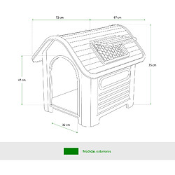 Acheter Niche pour Chien Moyen Gardiun Dakota 87x72x75 cm Fabriquée en Résine Couleur Beige/Vert