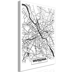 Artgeist Tableau - City Plan: Warszawa (1 Part) Vertical [40x60]