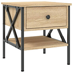 Maison Chic Lot de 2 Tables de chevet - Tables de Nuit chêne sonoma 40x42x45 cm bois ingénierie pas cher