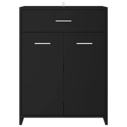 Maison Chic Armoire de salle de bain,Meuble de rangement,Meuble haut Noir 60x33x80 cm Aggloméré -GKD304178 pas cher