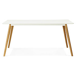 Avis Alterego Table de cuisine rectangulaire / bureau droit 'CANDY' blanc - 160x90 cm