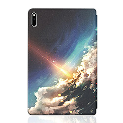 Etui en PU motif ciel étoilé avec support Ciel étoilé brillant pour votre Huawei MatePad 10.4 (2020)