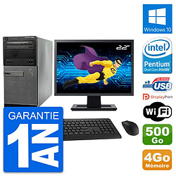 PC Tour Dell 3020 Ecran 22" Intel G3220 RAM 4Go Disque 500Go Windows 10 Wifi - Occasion