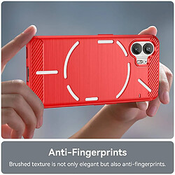 Acheter Htdmobiles Coque pour Nothing Phone 2 - housse etui silicone gel carbone + film ecran - ROUGE