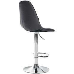 Avis Decoshop26 Tabouret de bar x1 avec repose-pieds hauteur réglable pivotant assise en PVC noir cadre métallique chromé 10_0004826